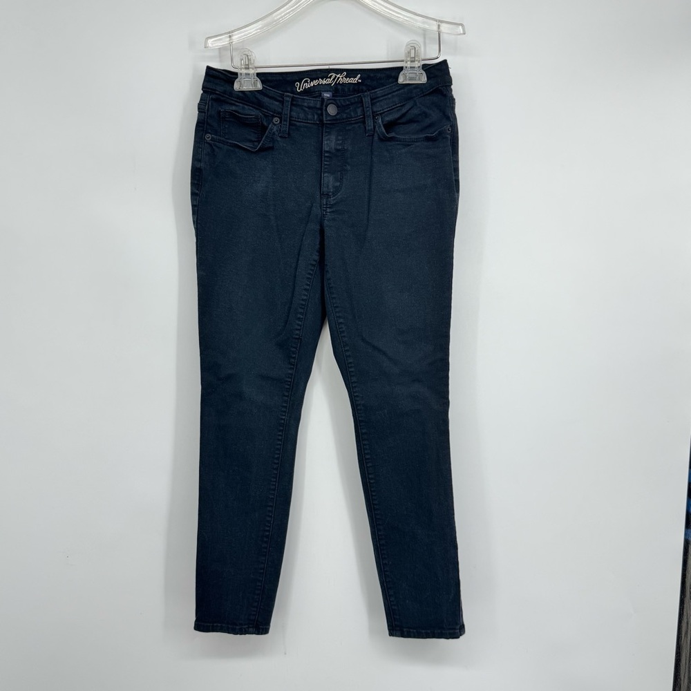 Universal Thread 6/28 Short Black Cotton/Rayon/Polyester/Span Curvy Skinny Jeans